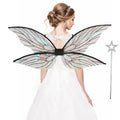 Yieeonc Fairy Wings for Adults Butterfly Fairy Costume for Women Girls Fairy Costume for Kids Halloween Cosplay Accessories Black