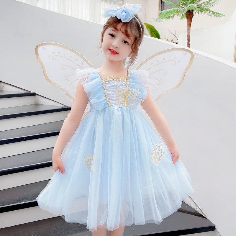 Girls' Fairy Pixie Butterfly Wings Dress