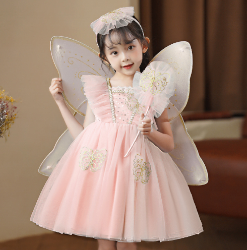 Girls' Fairy Pixie Butterfly Wings Dress