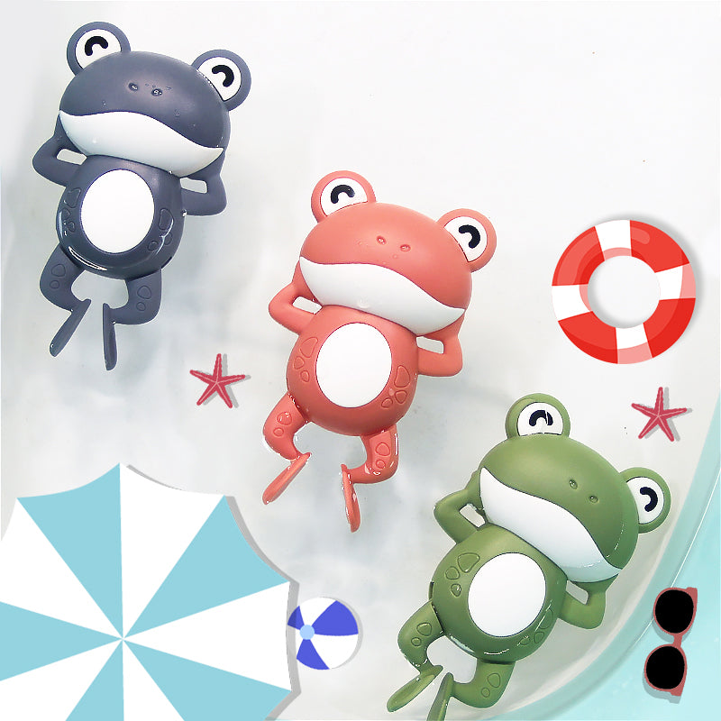 Duckling Clockwork Frog Bath Toy for Babies