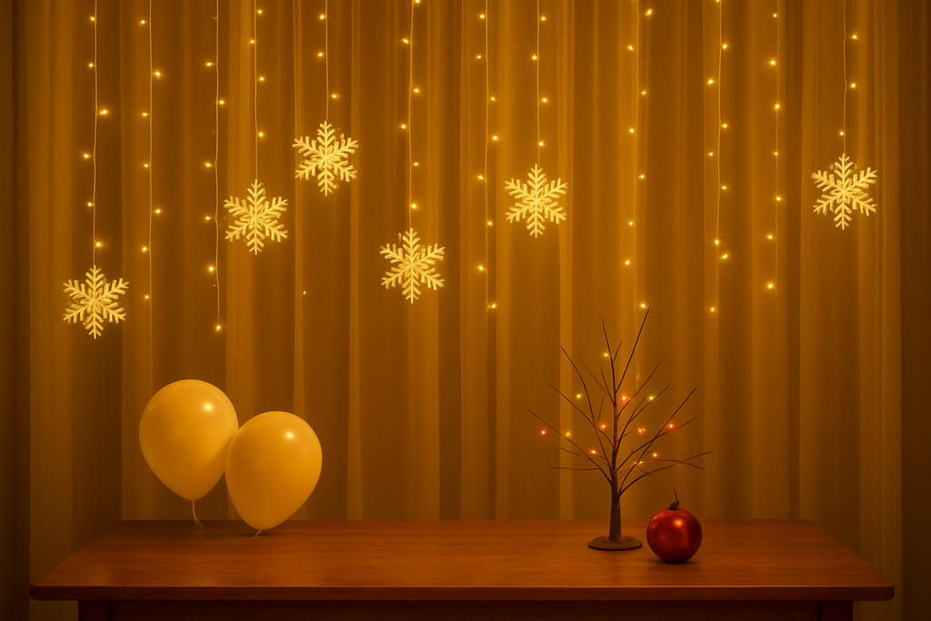 Snowflake Fairy Curtain Lights