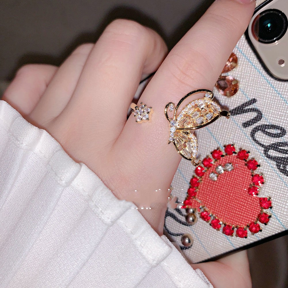 Super Fairy Crystal Flower Personality Ring