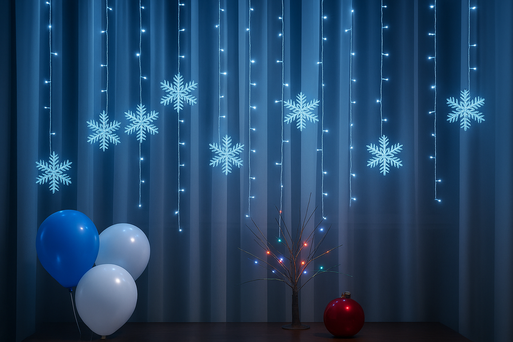 Snowflake Fairy Curtain Lights
