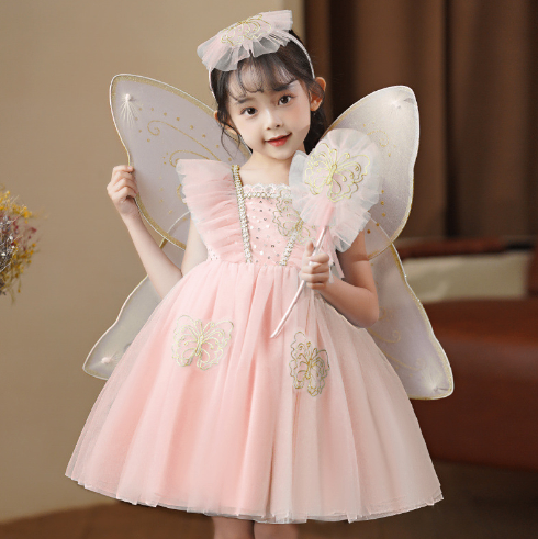 Girls' Fairy Pixie Butterfly Wings Dress
