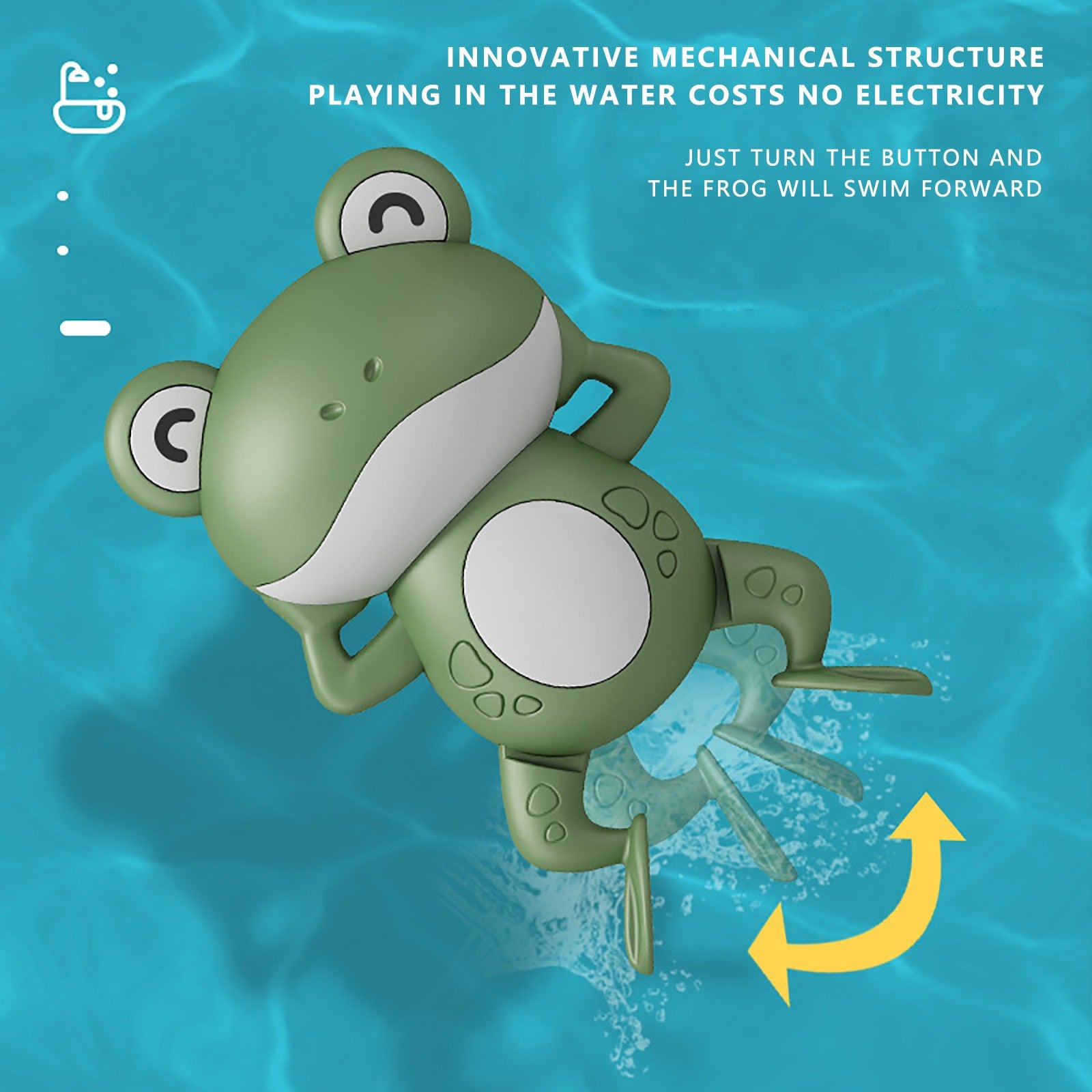 Duckling Clockwork Frog Bath Toy for Babies