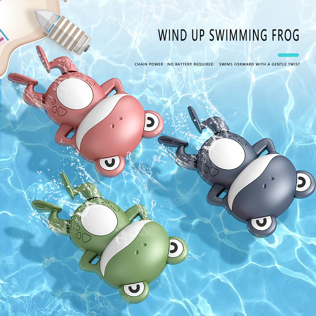 Duckling Clockwork Frog Bath Toy for Babies